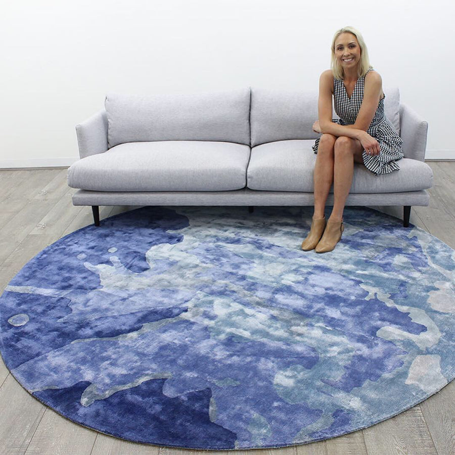 AQUEOUS ROUND RUG - designed by Katie McKinnon for The Rug Collection